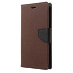 Чехол Mercury Goospery Fancy Diary Case для Nokia X2 (коричневый, винилискожа)