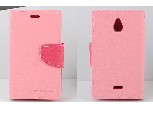 Чехол Mercury Goospery Fancy Diary Case для Nokia X2 (розовый, винилискожа)