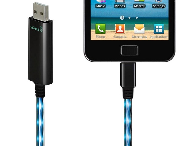 USB-кабель Dexim Visible Green универсальный (microUSB) (с индикацией) (черный)