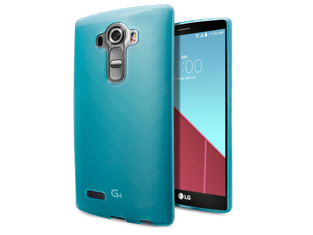 Чехол Yotrix UltrathinCase для LG G4 F500 (голубой, гелевый)