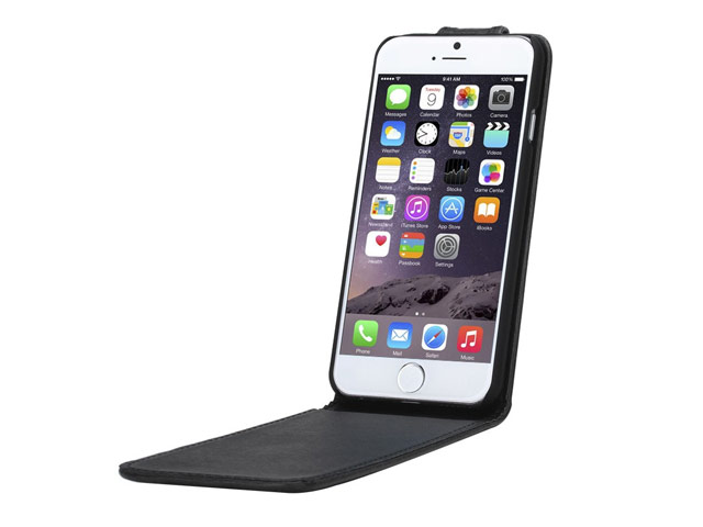 Чехол Yotrix FlipCase для Apple iPhone 6 (черный, винилискожа)