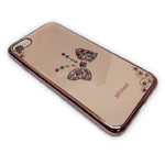 Чехол X-Fitted Royal Butterfly Deluxe для Apple iPhone 7 (розово-золотистый, пластиковый)