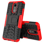 Чехол Yotrix Shockproof case для LG Q7 (красный, пластиковый)