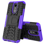 Чехол Yotrix Shockproof case для LG Q7 (фиолетовый, пластиковый)